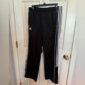 EUC Adidas Women's Athletic Pants Black w/ White side stripe